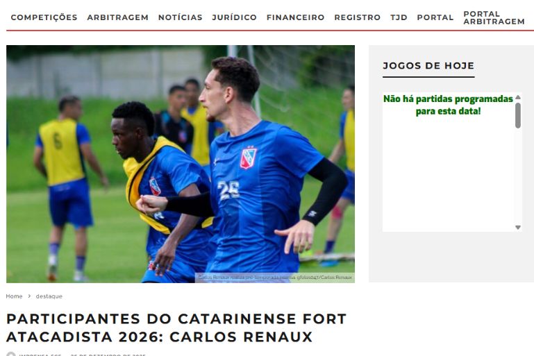 FCF: Carlos Renaux retorna à elite do estadual após 42 anos