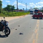 Colisão deixa motociclista gravemente ferido na SC-410, em Tijucas