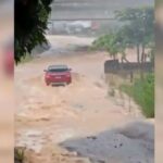 VÍDEO: bebê morre após carro ser levado por enxurrada em Palhoça