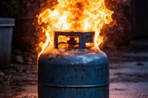 Homem provoca incêndio ao explodir botijão de gás durante surto em Blumenau