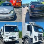 Engavetamento com quatro veículos é registrado no bairro Souza Cruz, em Brusque