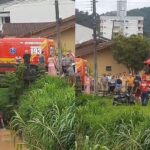 VÍDEO: Homem cai com triciclo elétrico em ribeirão e é resgatado no bairro Águas Claras