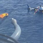 Helicóptero faz pouso forçado no mar em Cabo Frio (RJ)