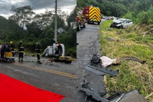 VÍDEO: Grave acidente com quatro veículos deixa um morto e feridos na BR-470, em Apiúna