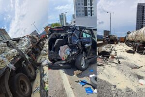 Colisão múltipla mobiliza bombeiros e deixa vítimas na BR-101 em SC