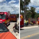 Acidente entre carro e moto deixa dois feridos em Guabiruba