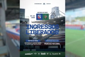 Ingressos à venda para a estreia do Carlos Renaux no estadual