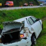 Acidente com moto e carro mobiliza bombeiros e SAMU na BR-470 em Gaspar