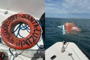 VÍDEO: Filho sobrevive, mas pai morre após naufrágio em São Francisco do Sul