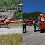 Helicóptero Arcanjo é acionado para socorrer homem com suspeita de infarto em Botuverá