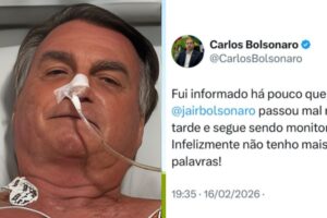 Jair Bolsonaro passa mal em cela na Papudinha, relata vereador Carlos Bolsonaro