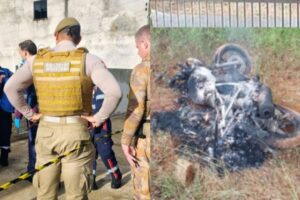Dupla executa homem de 67 anos e incendeia moto na fuga em SC
