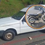 Colisão entre Fiorino e motocicleta deixa homem ferido na Rod. Antônio Heil, em Brusque