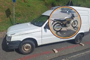 Colisão entre Fiorino e motocicleta deixa homem ferido na Rod. Antônio Heil, em Brusque