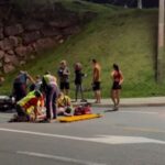 Bombeiros atualizam informações sobre queda de motocicleta em barranco na Ponte da Bilu