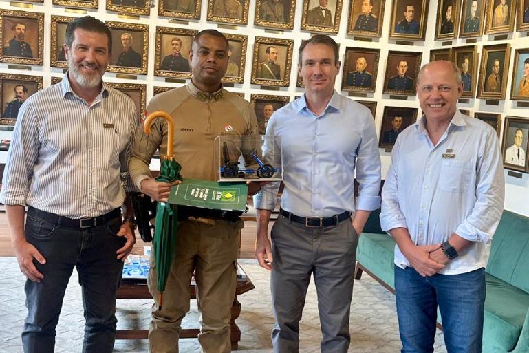 Diretores da ACIBr cumprem agenda no Comando Geral da Polícia Militar em Florianópolis