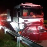 Caminhão com placas de Brusque se envolve em acidente com morte na BR-376 no PR