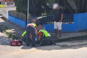 Corpo de Bombeiros é acionado para atender motociclista após acidente em Brusque