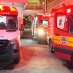 Bombeiros atendem homem que caiu de telhado em Guabiruba e perdeu consciência