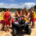 Idoso Sofre afogamento na Praia do Estaleirinho e é reanimado por bombeiros