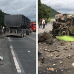 Colisão entre carreta e caminhão deixa motorista morto na SC-416