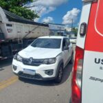 Idosa fica ferida após atropelamento na Rua Santos Dumont; VÍDEO