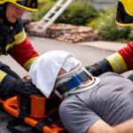 Queda de três metros mobiliza bombeiros na rua Alberto Muller
