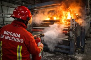 Princípio de incêndio é controlado em empresa têxtil de Brusque