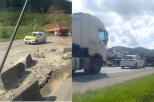 ATUALIZAÇÃO: Acidente deixou pessoa gravemente ferida e filas de 20 KM