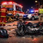 Colisão entre moto e carro deixa jovem ferido em Brusque