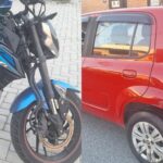 Acidente na rodovia Ivo Silveira envolve moto e carro e deixa mulher ferida