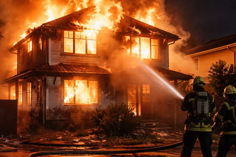 Casa é incendiada após briga por aluguel em Blumenau; ex-inquilino é preso
