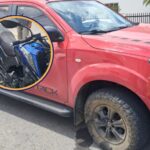 Colisão entre moto e caminhonete deixa mulher ferida no bairro Águas Claras