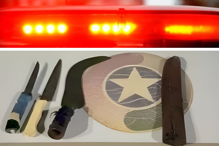 Homem é preso após ameaçar vigilante com foice em supermercado de Brusque