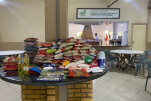 Ação solidária do Brusque FC durante partida arrecada 224 kg de alimentos