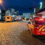 Incêndio em galpão de fábrica atinge estabelecimentos vizinhos no bairro Steffen