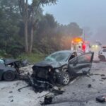 Jovem fica inconsciente após colisão com cinco veículos em São Bento do Sul