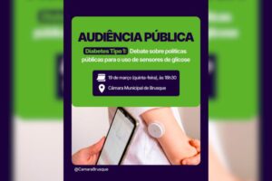 Audiência pública na Câmara vai debater a diabetes tipo 1 e o uso de sensores de glicose