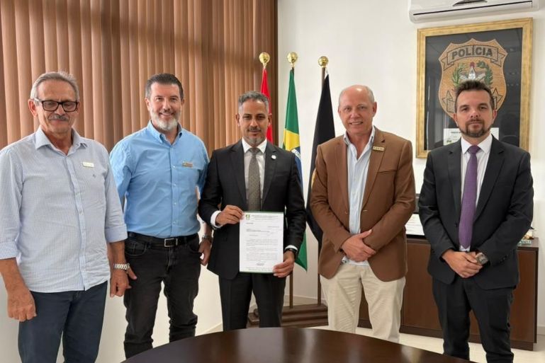 Representantes da ACIBr visitam novo delegado-geral da Polícia Civil, em Florianópolis