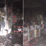 Idoso é encontrado inconsciente após incêndio em prédio com restaurante em Nova Trento