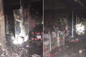 Idoso é encontrado inconsciente após incêndio em prédio com restaurante em Nova Trento