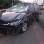 Colisão traseira é registrada na Rodovia Antônio Heil