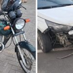 Colisão entre carro e moto deixa jovem ferida em Brusque