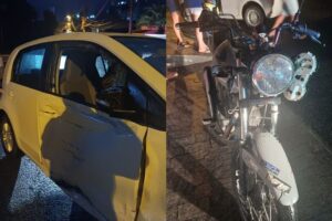 Colisão lateral entre veículo e moto mobiliza bombeiros no Jardim Maluche