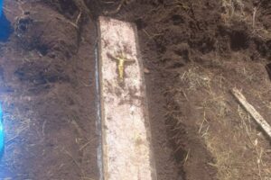 Ossada humana é encontrada em caixão artesanal no Norte de SC