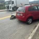 AGORA: Colisão deixa motociclista ferido na Avenida Beira-Rio