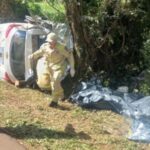 Colisão envolvendo carro da saúde de SC deixa quatro mortos no Paraná