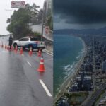 Chuva forte causa alagamentos e interdições em Itapema e Balneário Camboriú