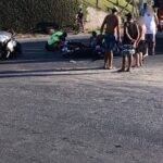 Acidente em Brusque deixa motociclista com fratura exposta após colisão frontal