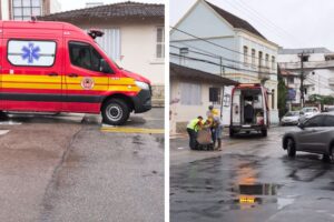 Idosa fica ferida na cabeça após atropelamento em Brusque